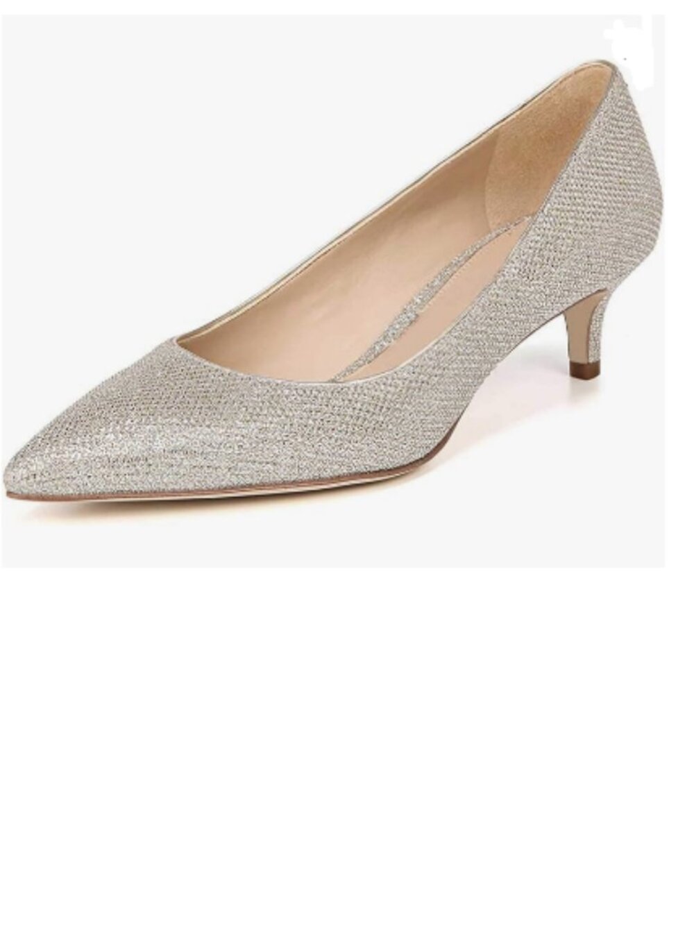 YDN Gold Kitten Heeled Pumps Pointed Toe Dress Shoes for Office Lady